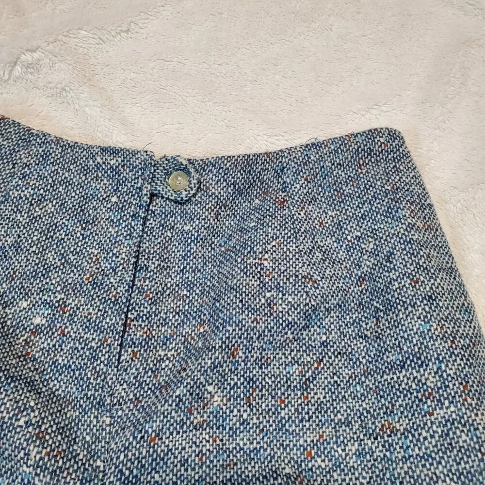 Vintage Ship n' Shore Blue White Tweed Skort Girl Tween 16 XL Retro Femininej‎